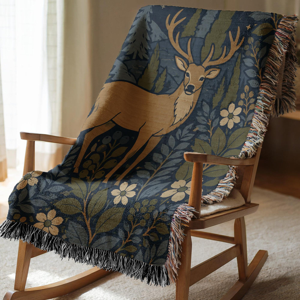 Deer Woven Blanket