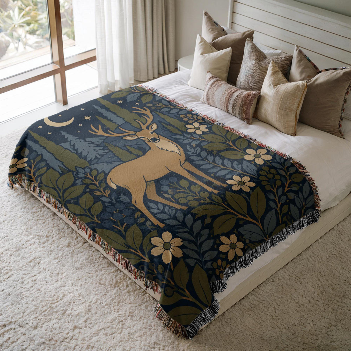 Deer Woven Blanket