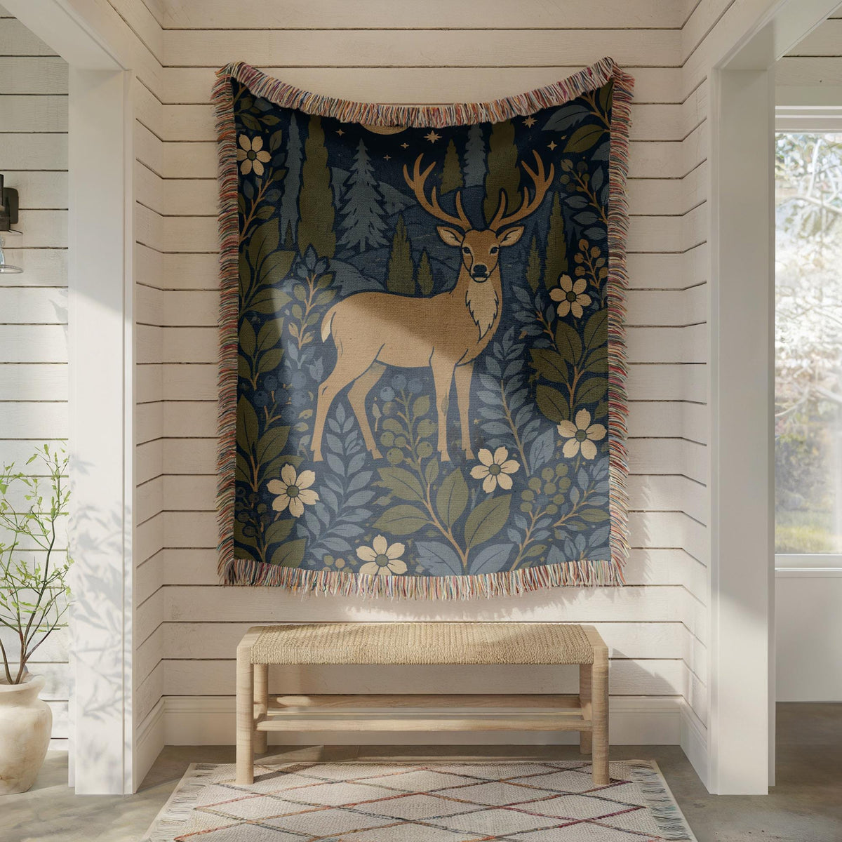 Deer Woven Blanket