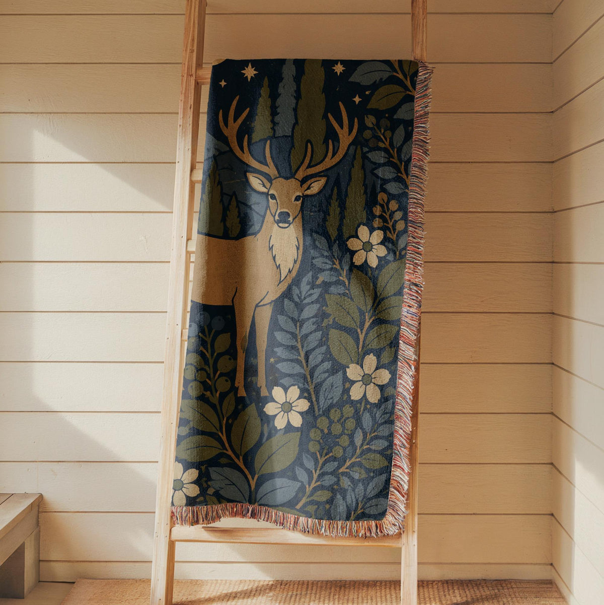 Deer Woven Blanket