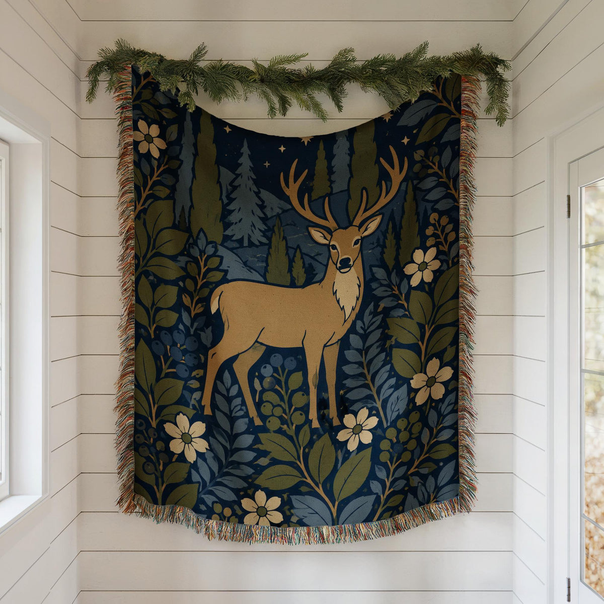 Deer Woven Blanket