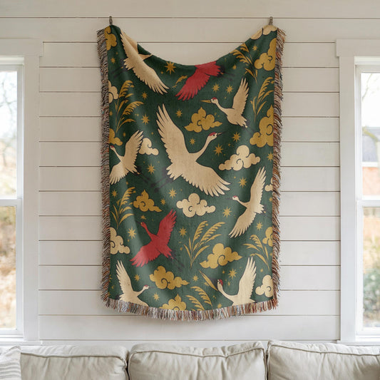Crane Woven Blanket