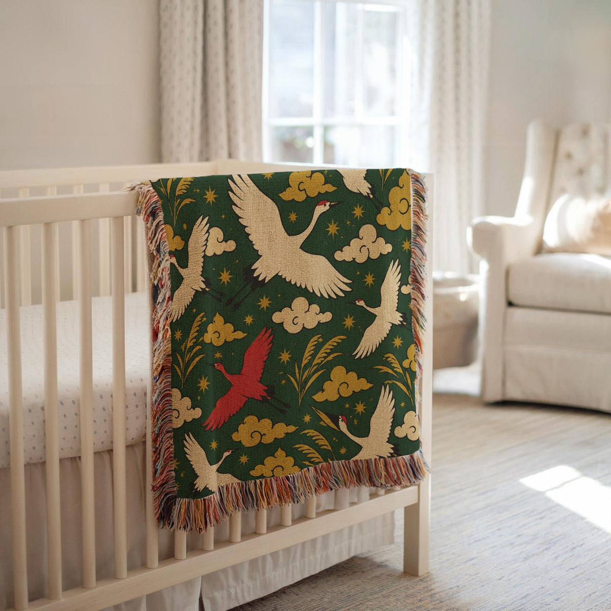 Crane Woven Blanket