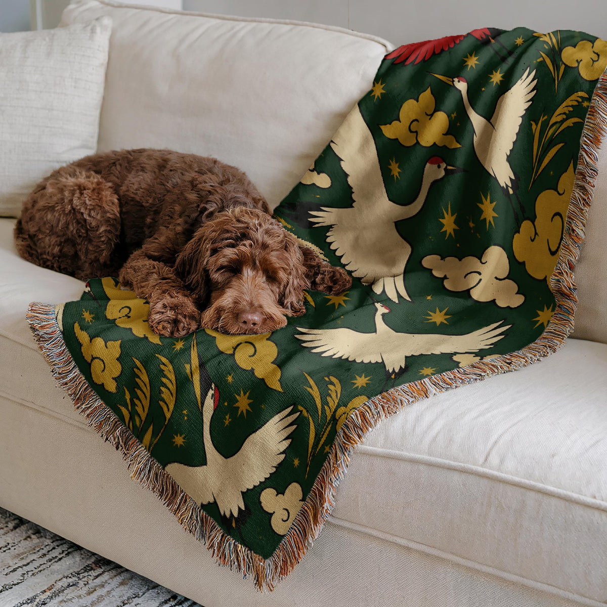 Crane Woven Blanket
