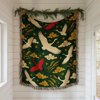 Crane Woven Blanket