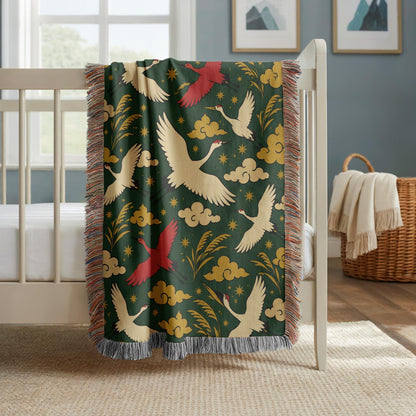 Crane Woven Blanket
