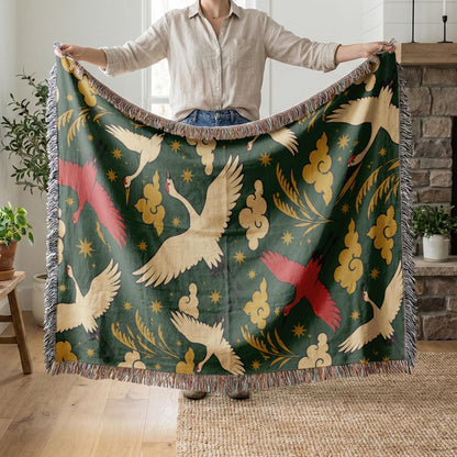 Crane Woven Blanket
