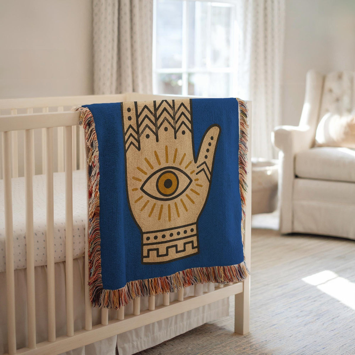 Hamsa Hand Woven Blanket
