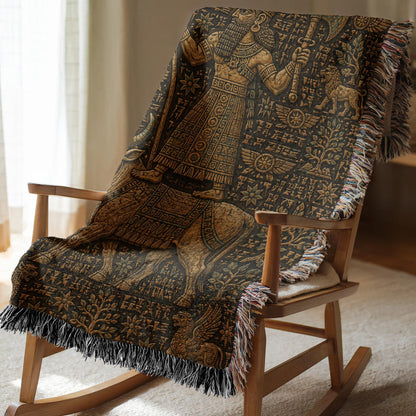 Mesopotamian Storm God Woven Blanket