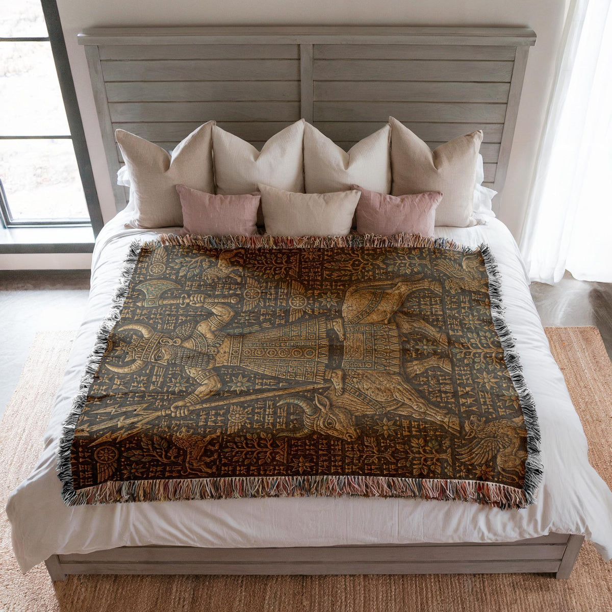 Mesopotamian Storm God Woven Blanket