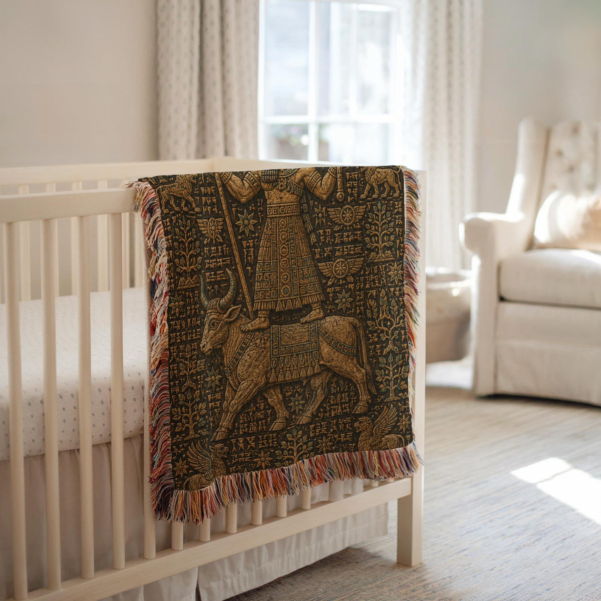 Mesopotamian Storm God Woven Blanket