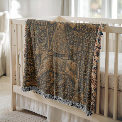 Mesopotamian Storm God Woven Blanket