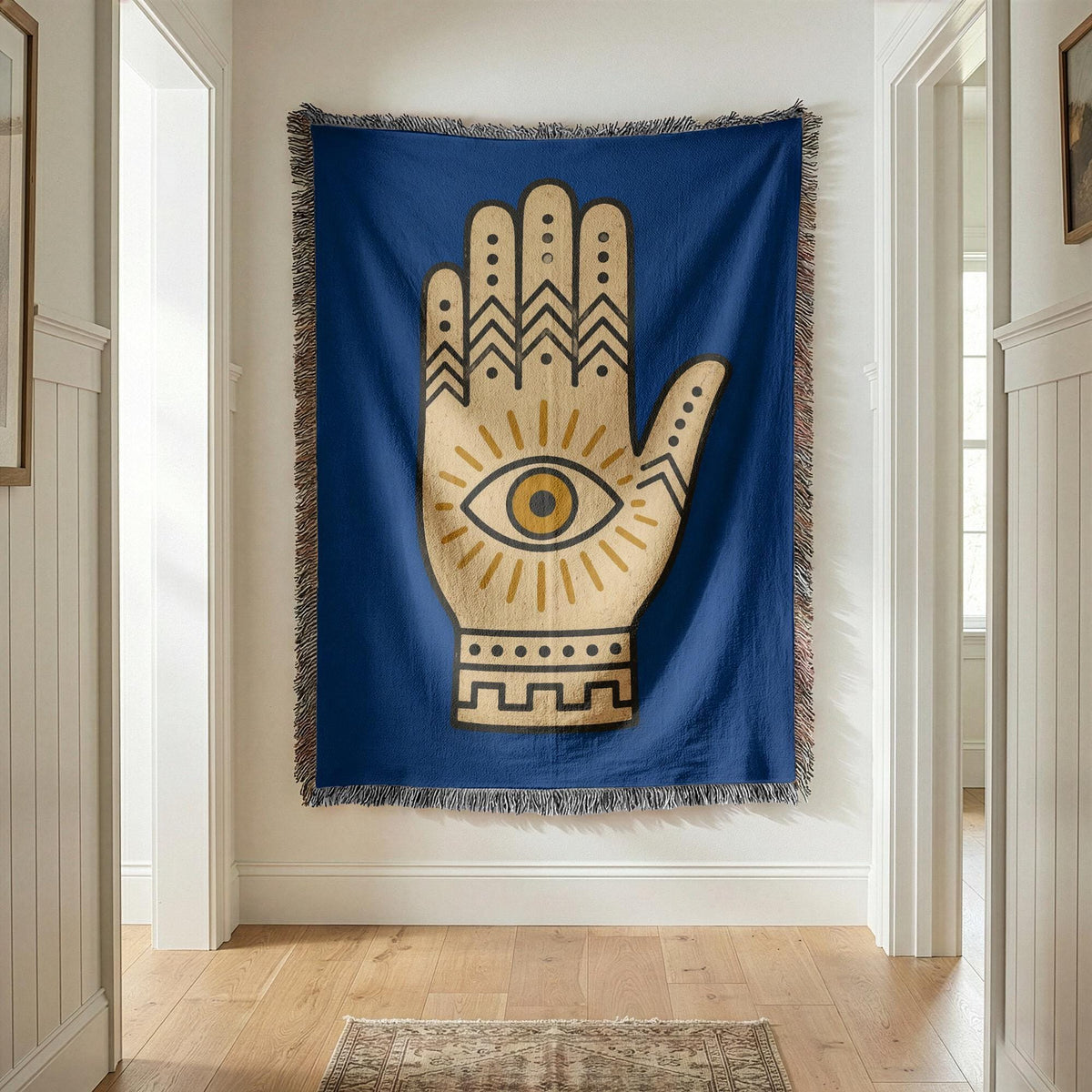 Hamsa Hand Woven Blanket