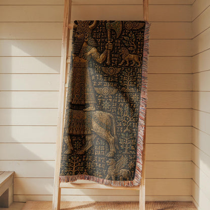 Mesopotamian Storm God Woven Blanket