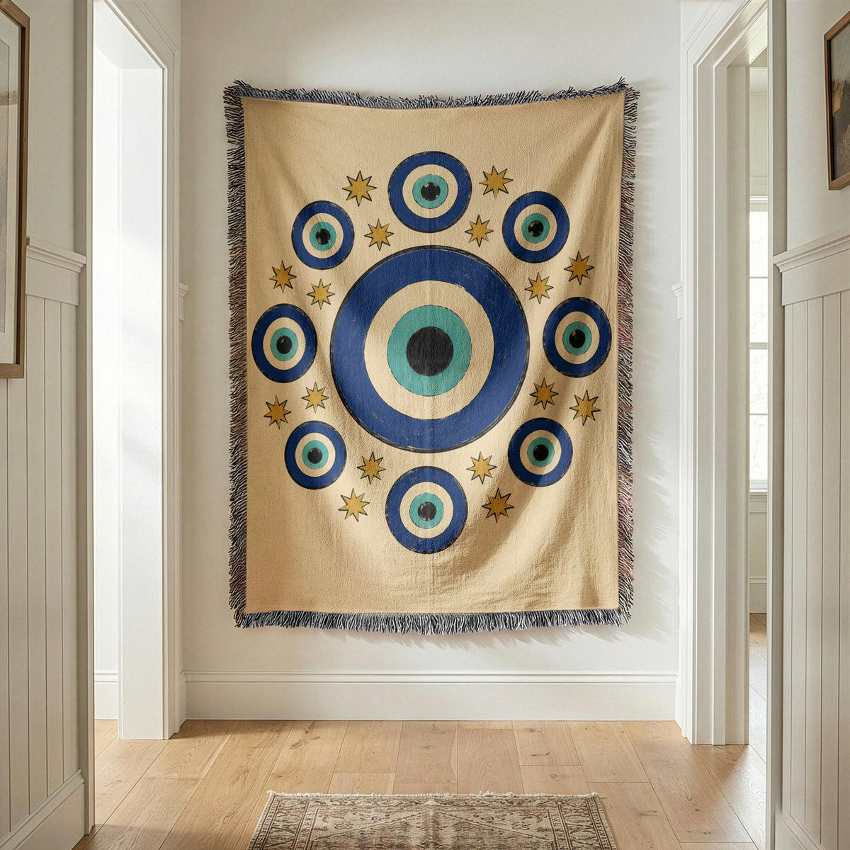 Evil Eye Woven Blanket