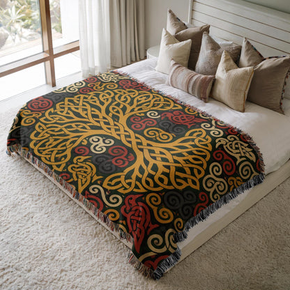 Celtic Tree Woven Blanket