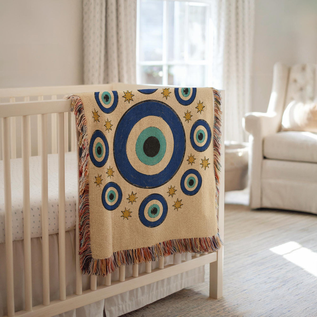 Evil Eye Woven Blanket