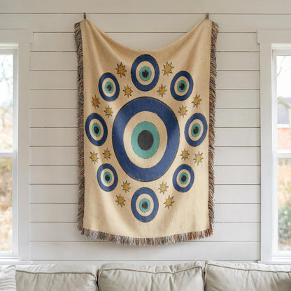 Evil Eye Woven Blanket