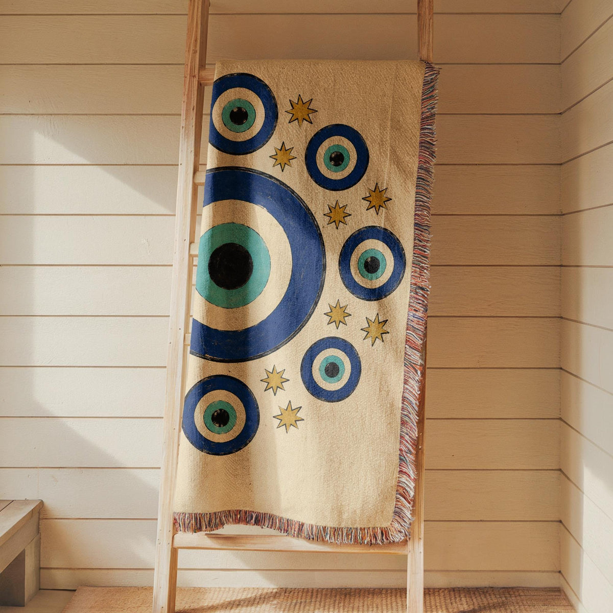 Evil Eye Woven Blanket