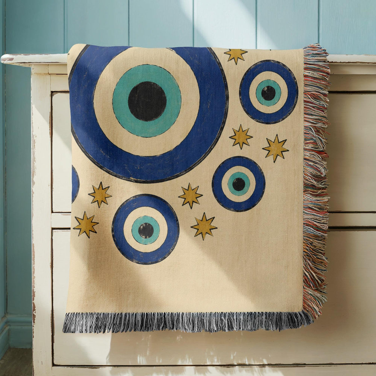 Evil Eye Woven Blanket