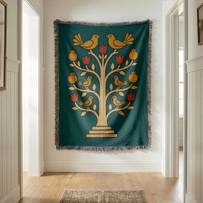 Tree of Life Woven Blanket