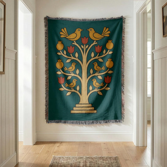 Tree of Life Woven Blanket