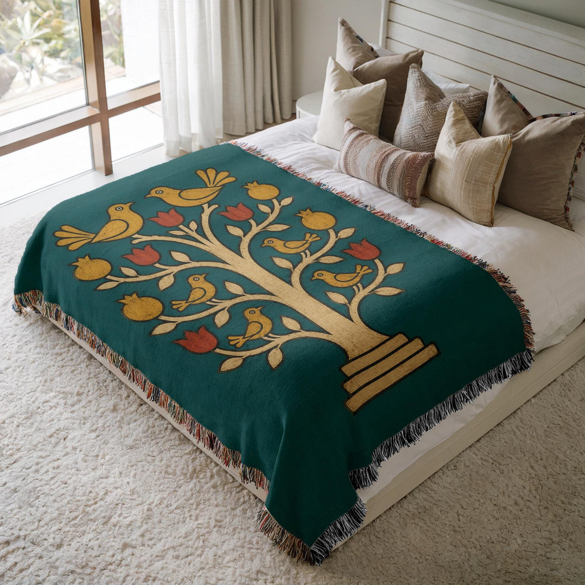 Tree of Life Woven Blanket
