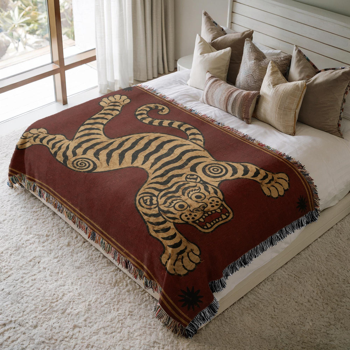 Tibetan Tiger Woven Blanket
