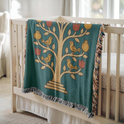 Tree of Life Woven Blanket
