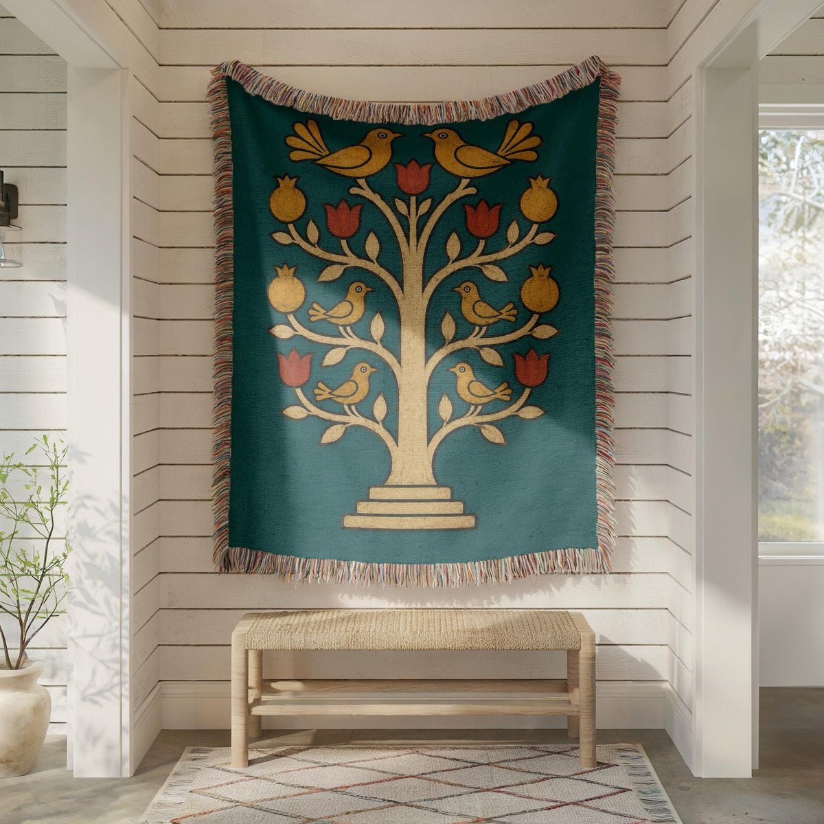 Tree of Life Woven Blanket