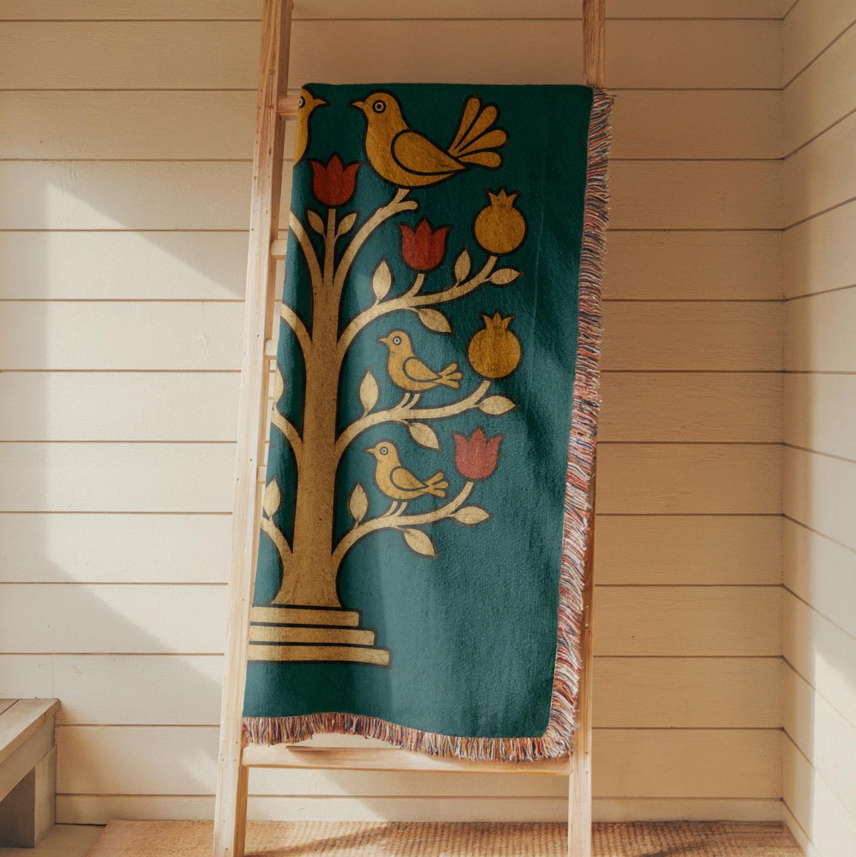 Tree of Life Woven Blanket