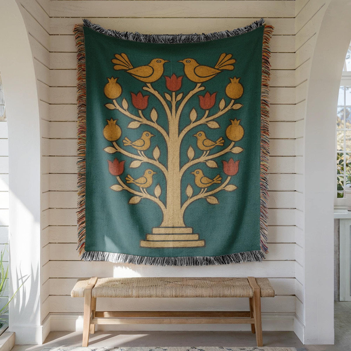 Tree of Life Woven Blanket