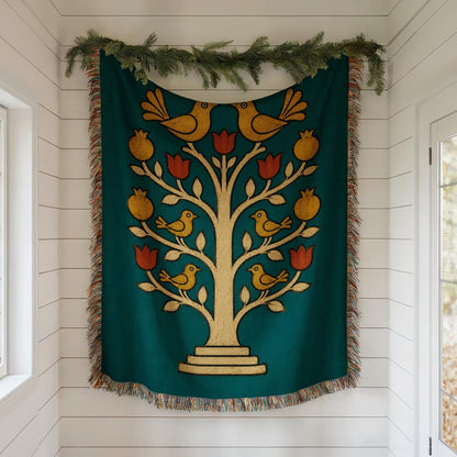 Tree of Life Woven Blanket