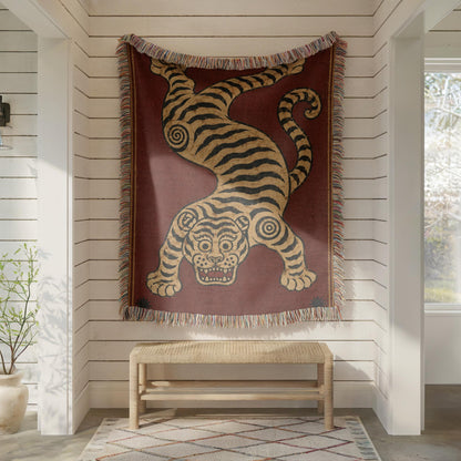 Tibetan Tiger Woven Blanket