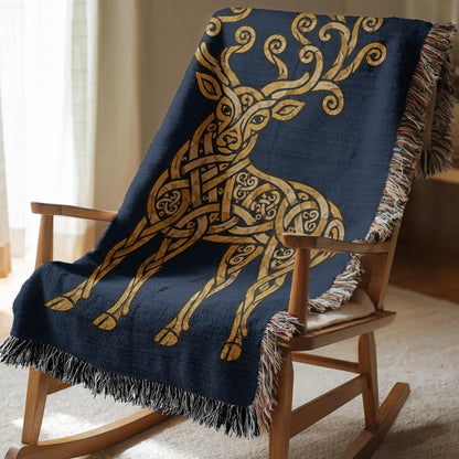 Celtic Stag Woven Blanket