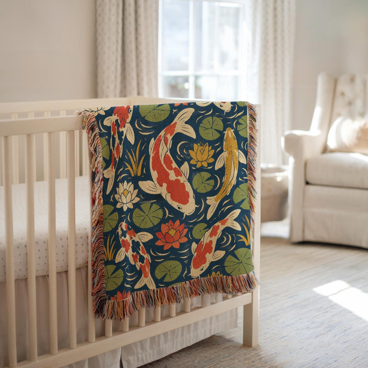 Koi Pond Woven Blanket