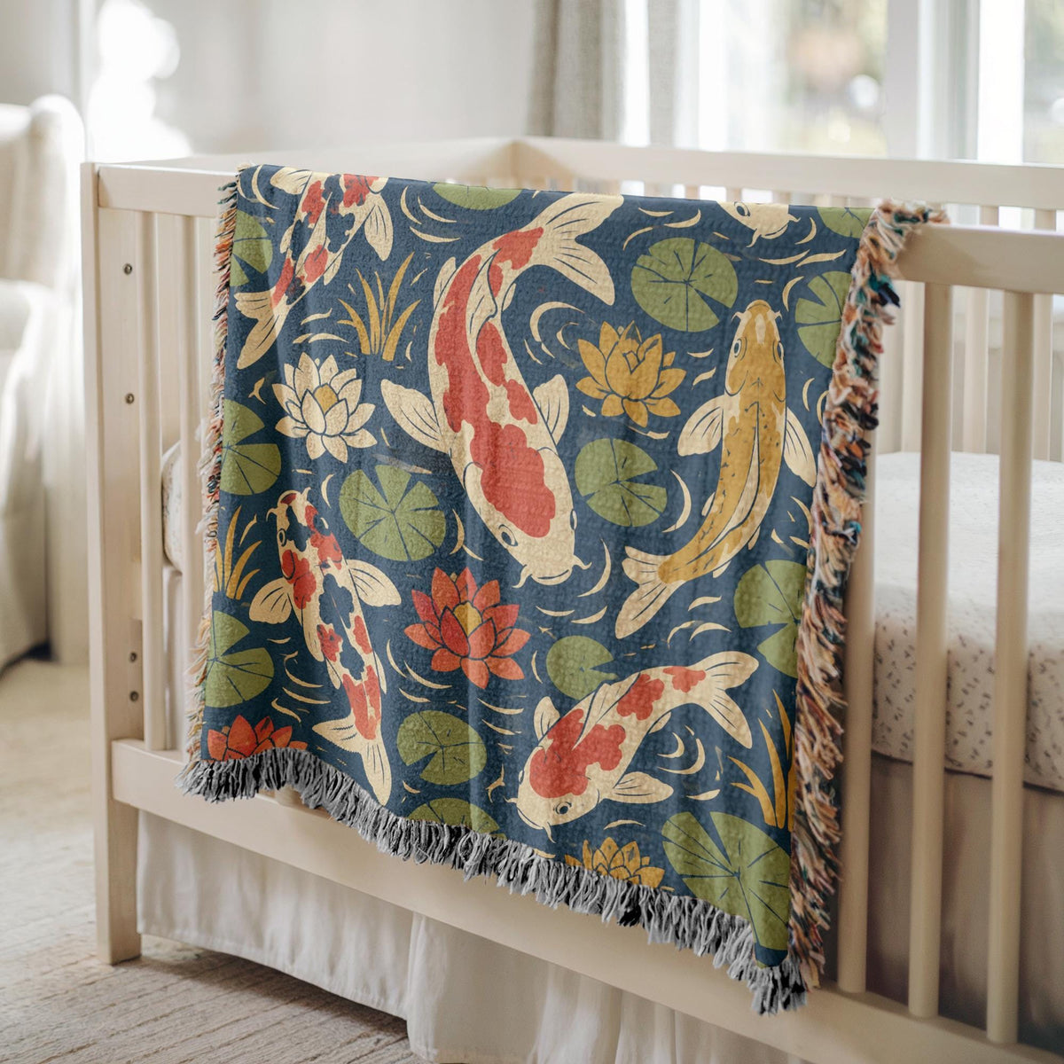 Koi Pond Woven Blanket