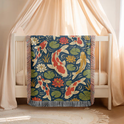 Koi Pond Woven Blanket