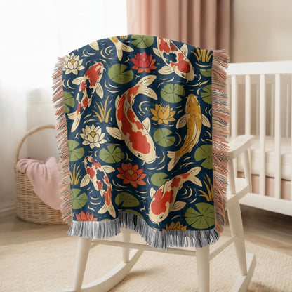 Koi Pond Woven Blanket