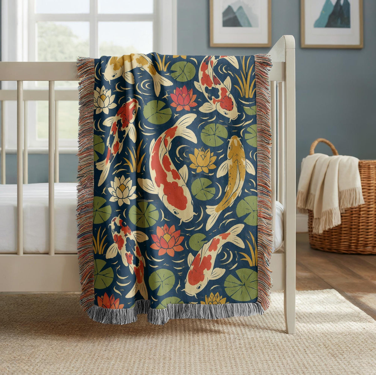Koi Pond Woven Blanket