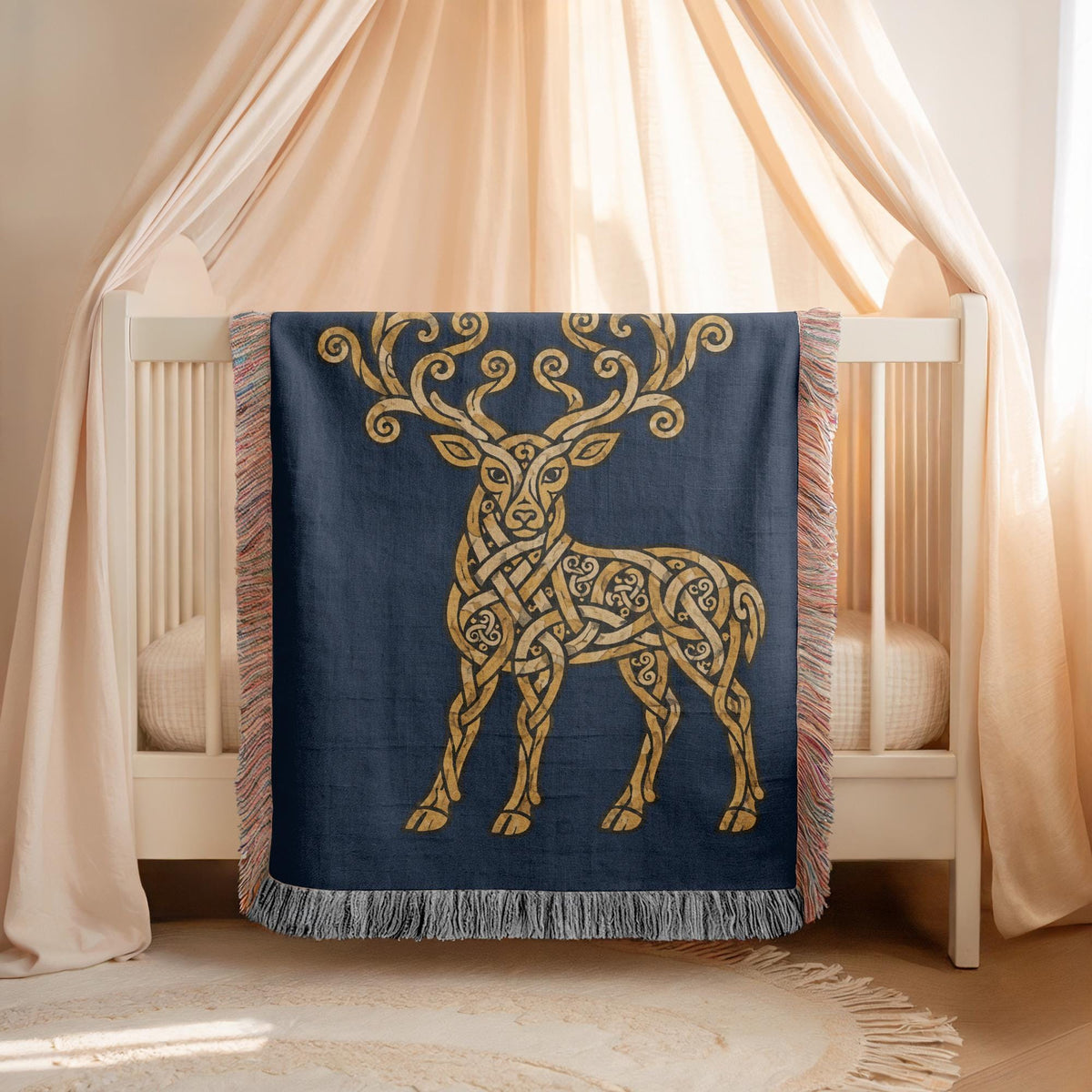 Celtic Stag Woven Blanket