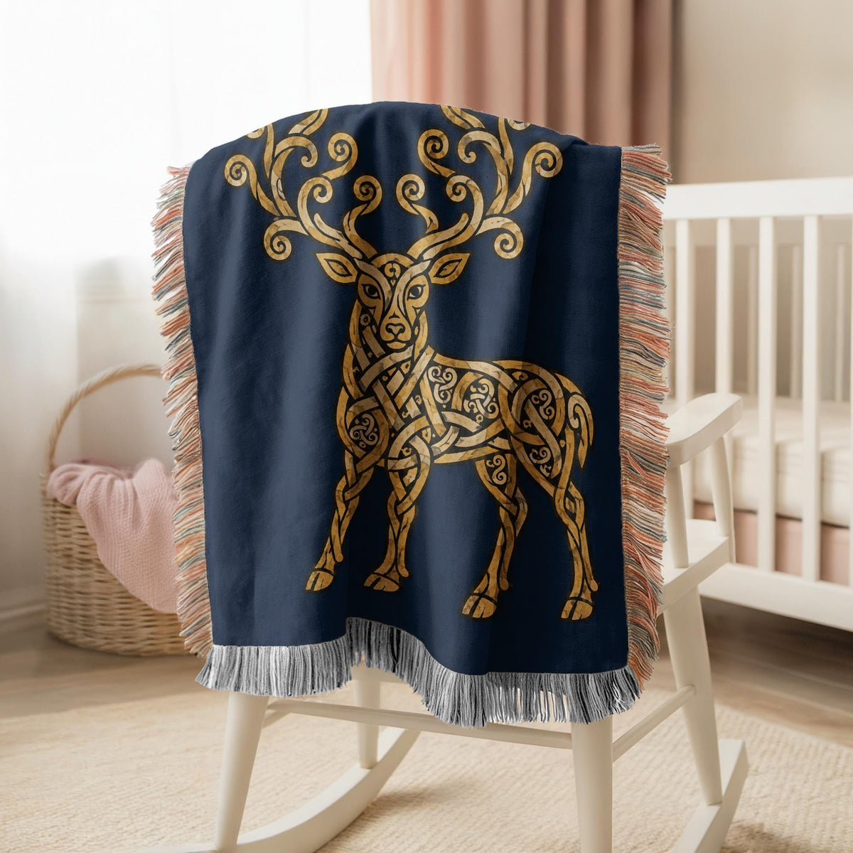 Celtic Stag Woven Blanket