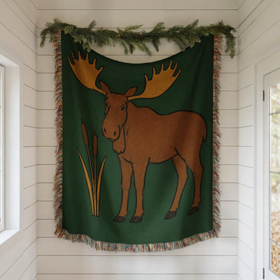 Moose Woven Blanket