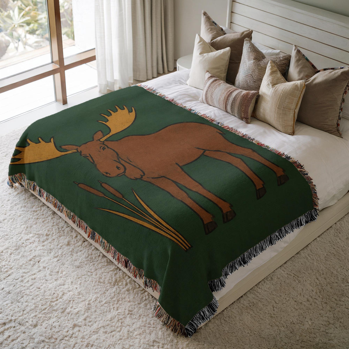 Moose Woven Blanket