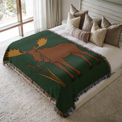 Moose Woven Blanket