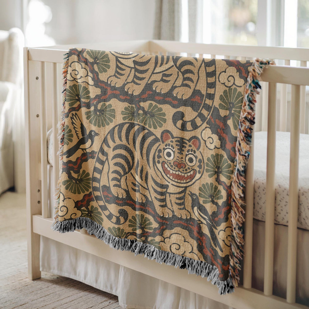 Korean Tiger Woven Blanket