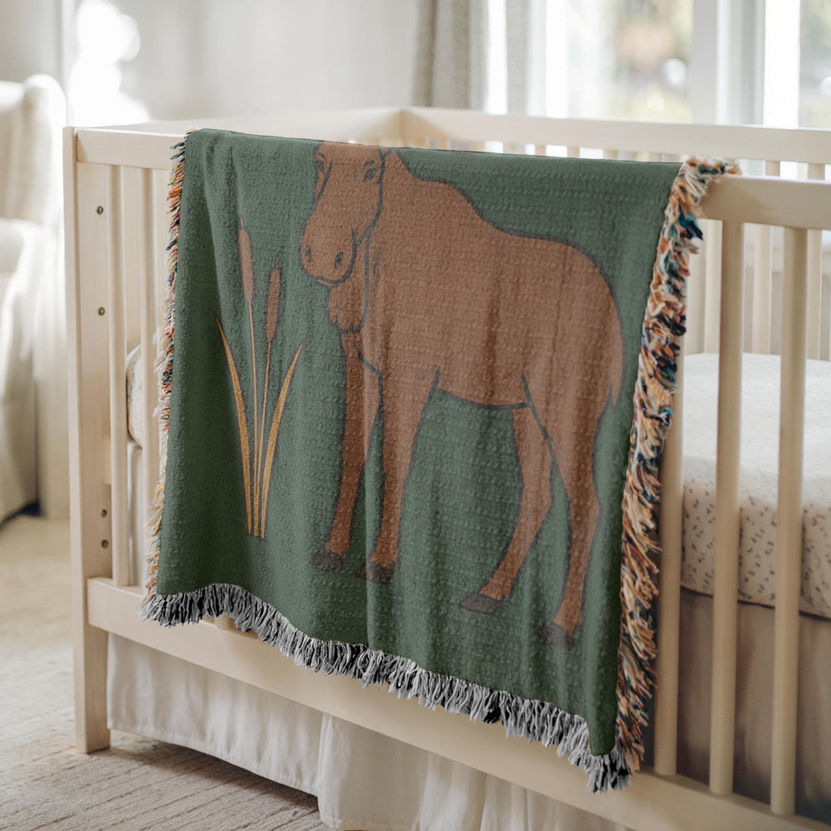 Moose Woven Blanket