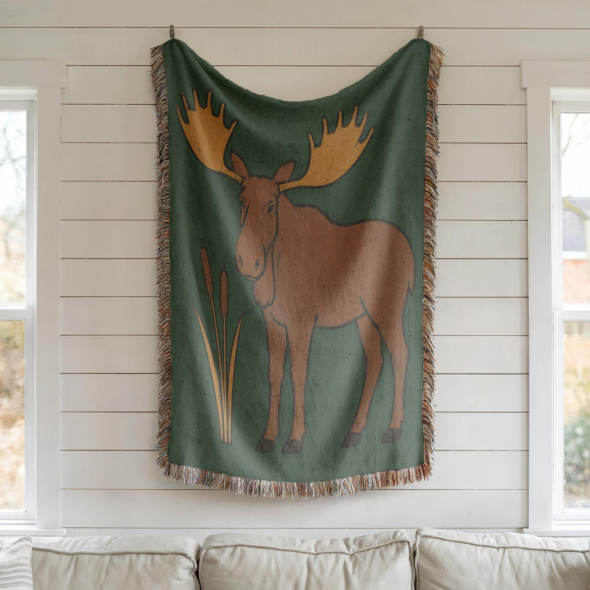 Moose Woven Blanket