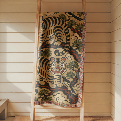 Korean Tiger Woven Blanket