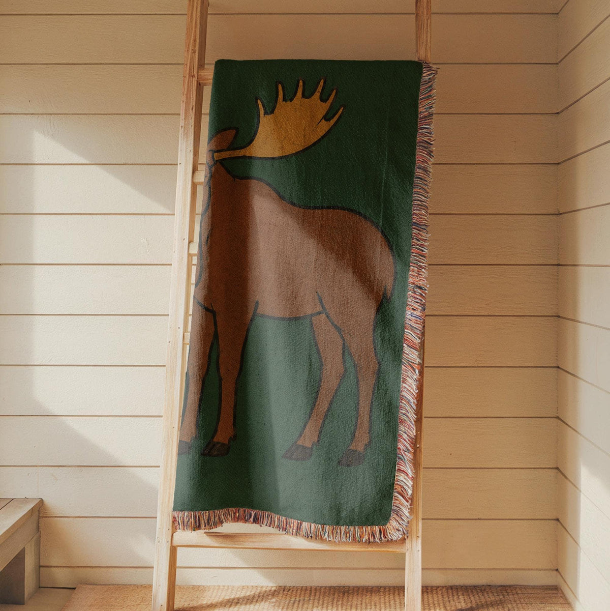 Moose Woven Blanket